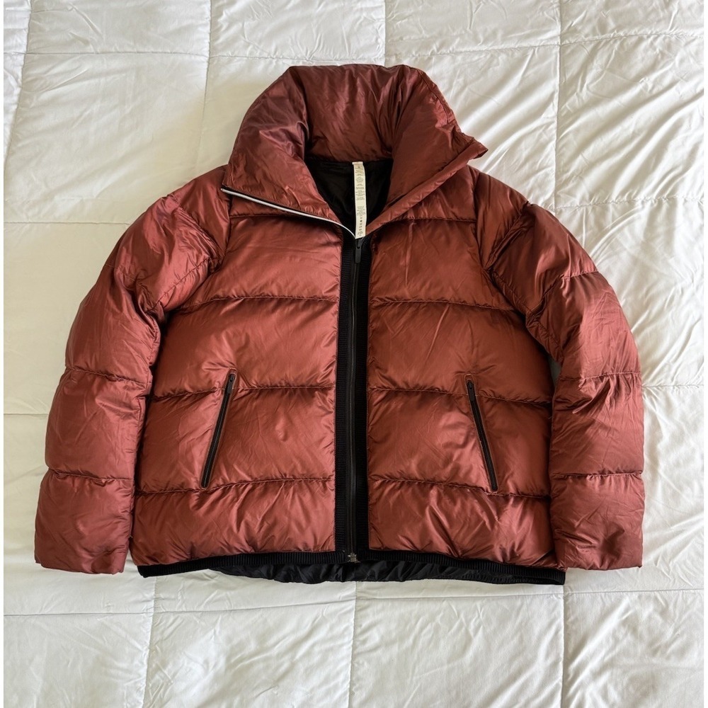 Lululemon Womens Cloudscape Jacket Size 4 Sunset Orange Oversized Soft EUC